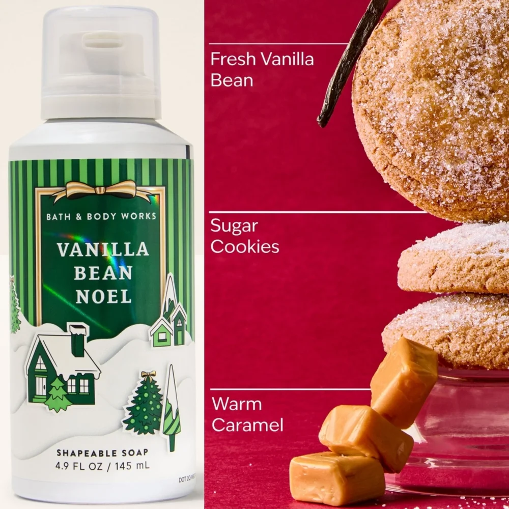 Bath & Body Works Vanilla Bean Noel Shapeable Hand Soap NEW RARE